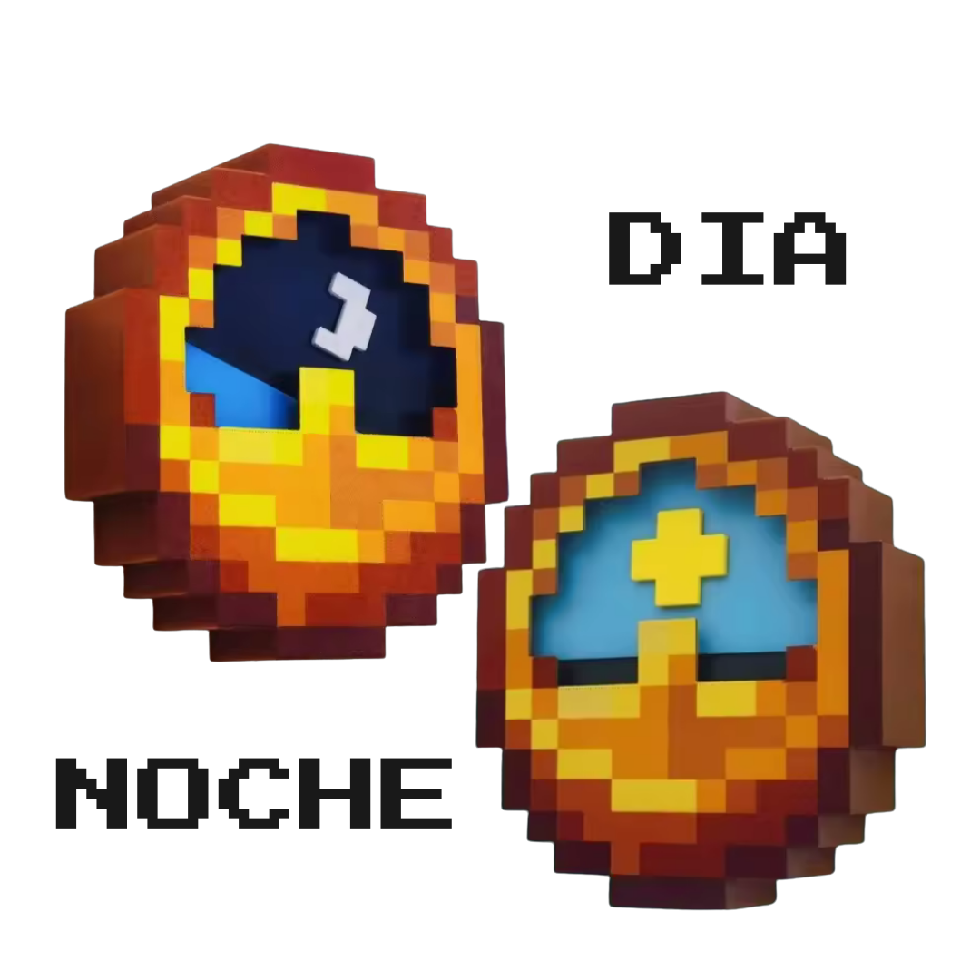 Reloj Estilo Pixel de 24 horas